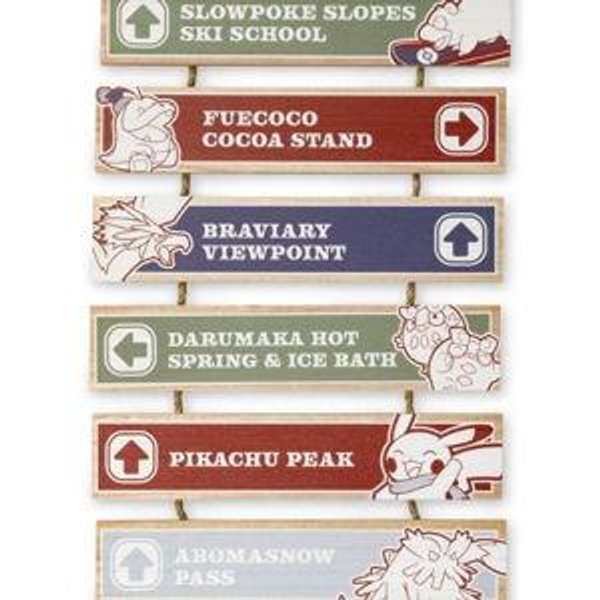 Wood Ski Sign | Pokémon Center Official Site