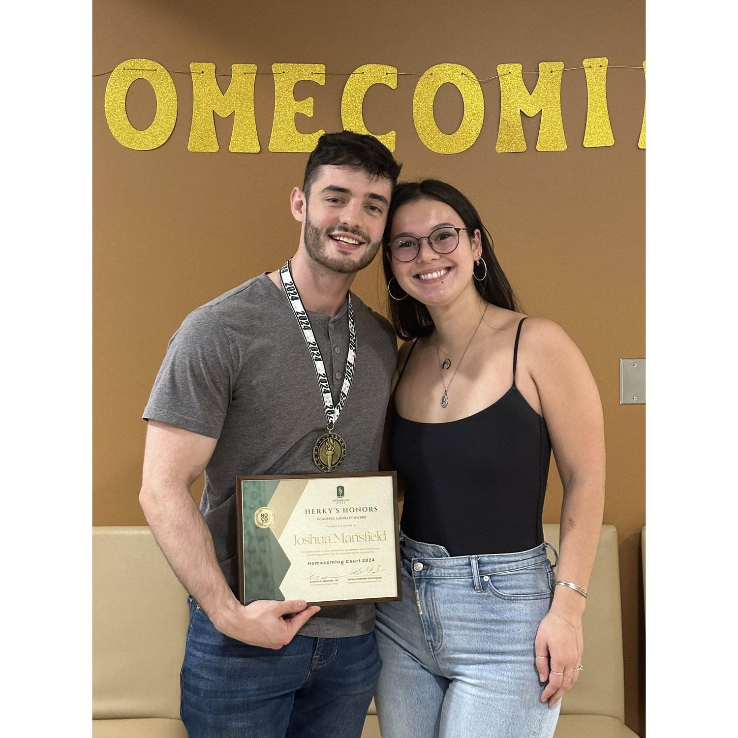 Josh was presented with an academic-luminary honors award!