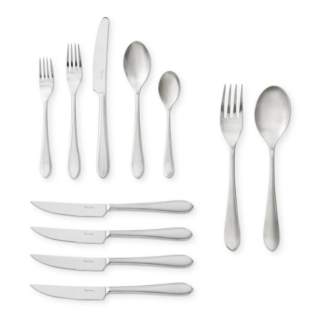 Robert Welch Flute 50-Piece Flatware Set, Satin