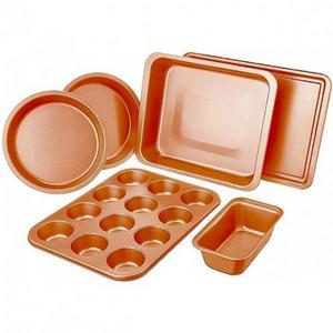 6-Piece Set: Copper Infused Nonstick Bakeware Set