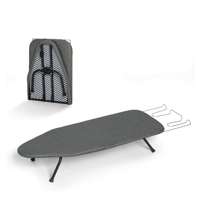 Small Ironing Board Tabletop, RAINHOL Compact Portable Iron Board Foldable with Cover and Pad, Countertop Mini Ironing Table for Travel and Space Saving, 31"x12", Black