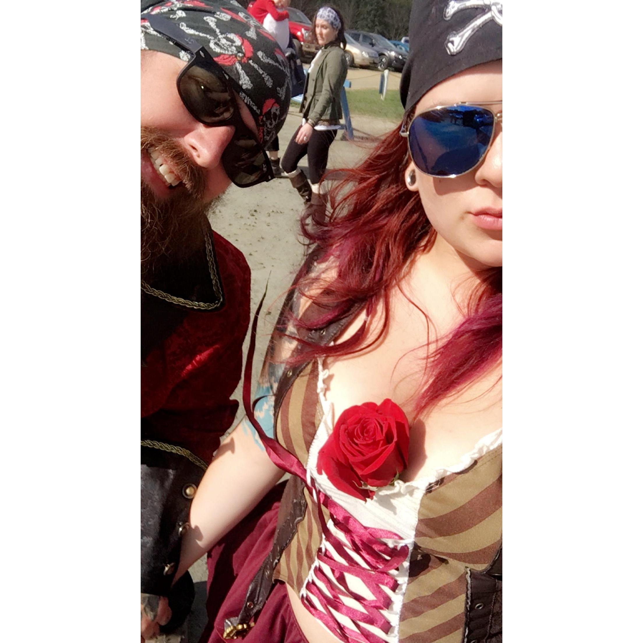 Pirate Renn Fest. The day Chris met the parents.