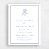 Blue Wedding Save the Date - Newport Portrait Letterpress