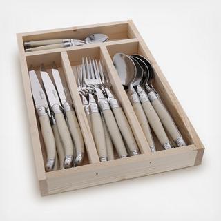 Laguiole 24-Piece Everyday Flatware in Presentation Box Set, Service for 6