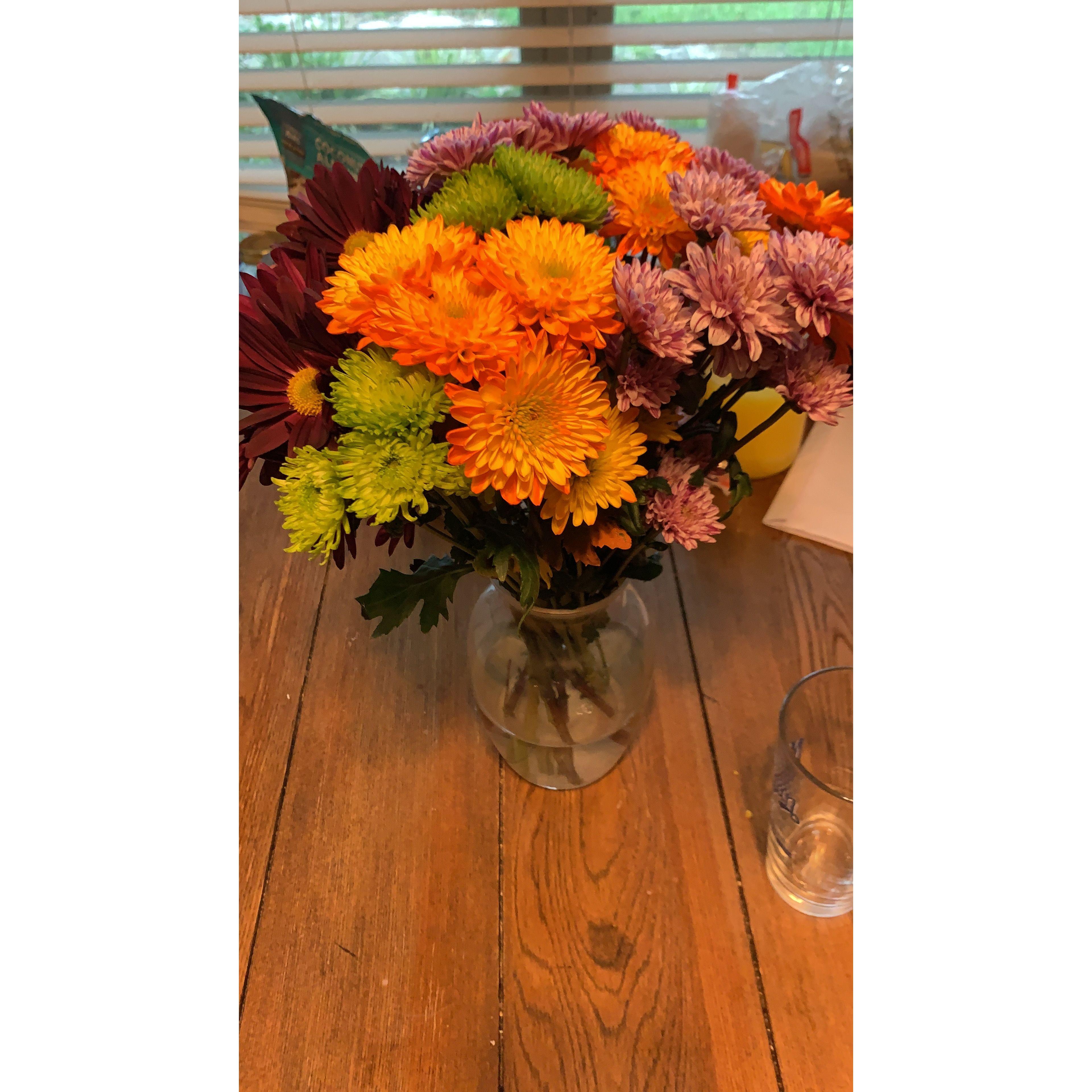 First bouquet Thomas send me!