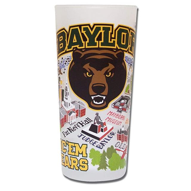 catstudio Baylor University Collegiate Drinking Glass | Beautiful Award Winning Home Decor Artwork Printed On A Durable Cup | Great Birthday, Anniversary, Graduation, Christmas Gift
