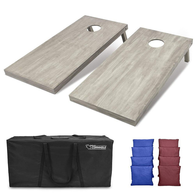 GoSports 4 ft x 2 ft Regulation Size Wooden Cornhole Boards Set - Includes Carrying Case and Bean Bags (Choose Your Colors) Over 100 Color Combinations