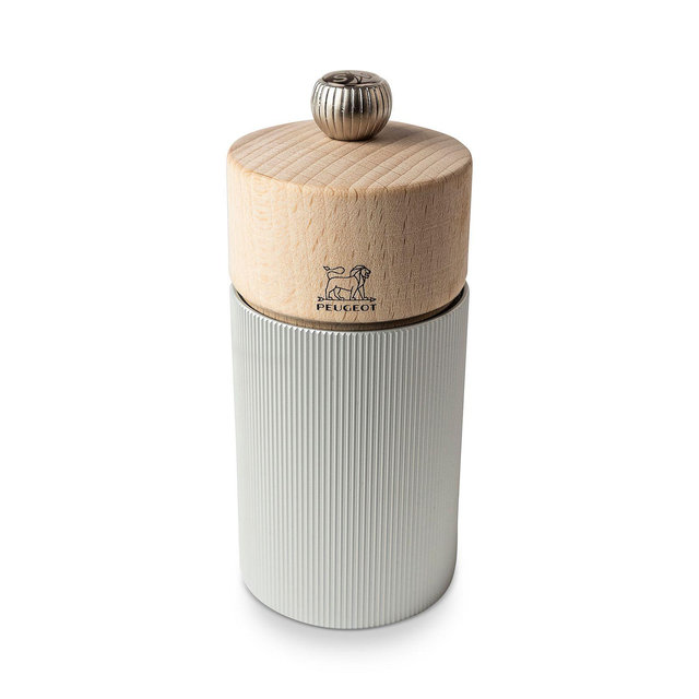 Peugeot Line Salt Mill, Natural Aluminum 5"