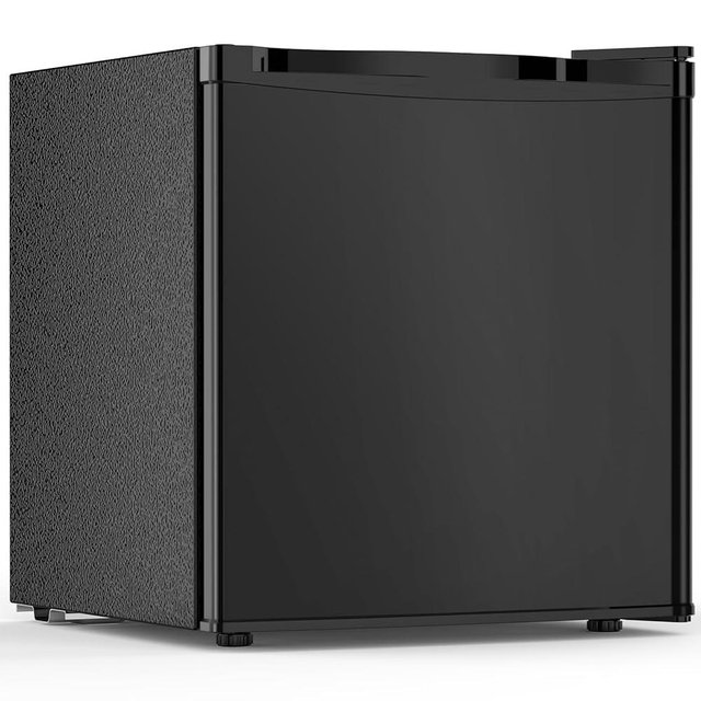 Electactic 1.7 Cu.ft Mini Fridge with Freezer, Compact Refrigerator, Single Reversible Door, Ultra Quiet, Energy Efficient for Office, Dorm, Bedroom, Apartment, Black