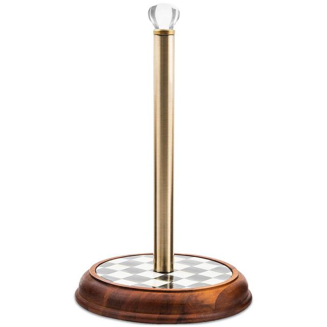 Mackenzie-Childs Courtly Check Wood Paper Towel Holder