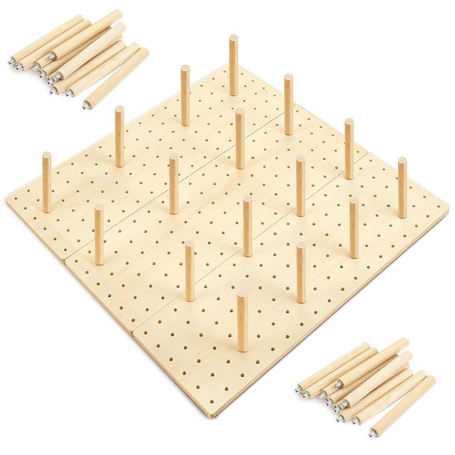Kigley 3 Pcs Wood Pegboard Drawer Organizer with 32 Pegs Wooden Peg Board Drawer Shelf Organizer Adjustable Peg System for Dishes Plate Pot Container Cookware Utensil Kitchen(17 x 5.91 in)