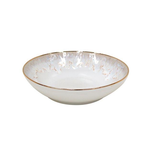 Taormina Gold-Rimmed Pasta Bowl, White, Set of 4