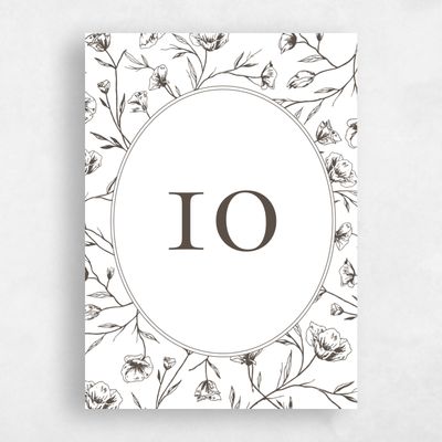Green Wedding Table Number - Brantley