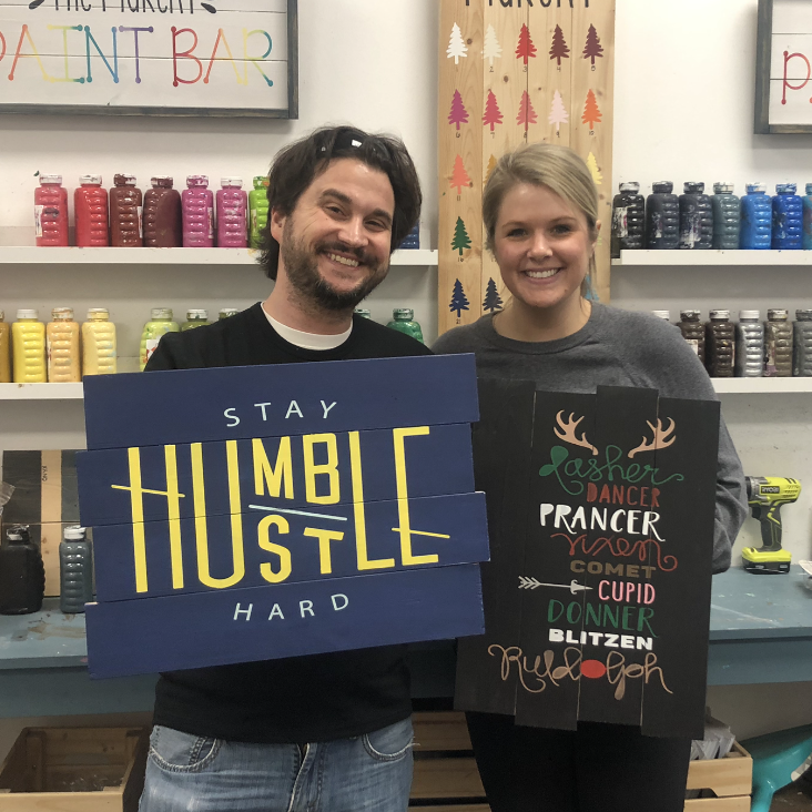 Nick being a good crafting sport! December 2019
