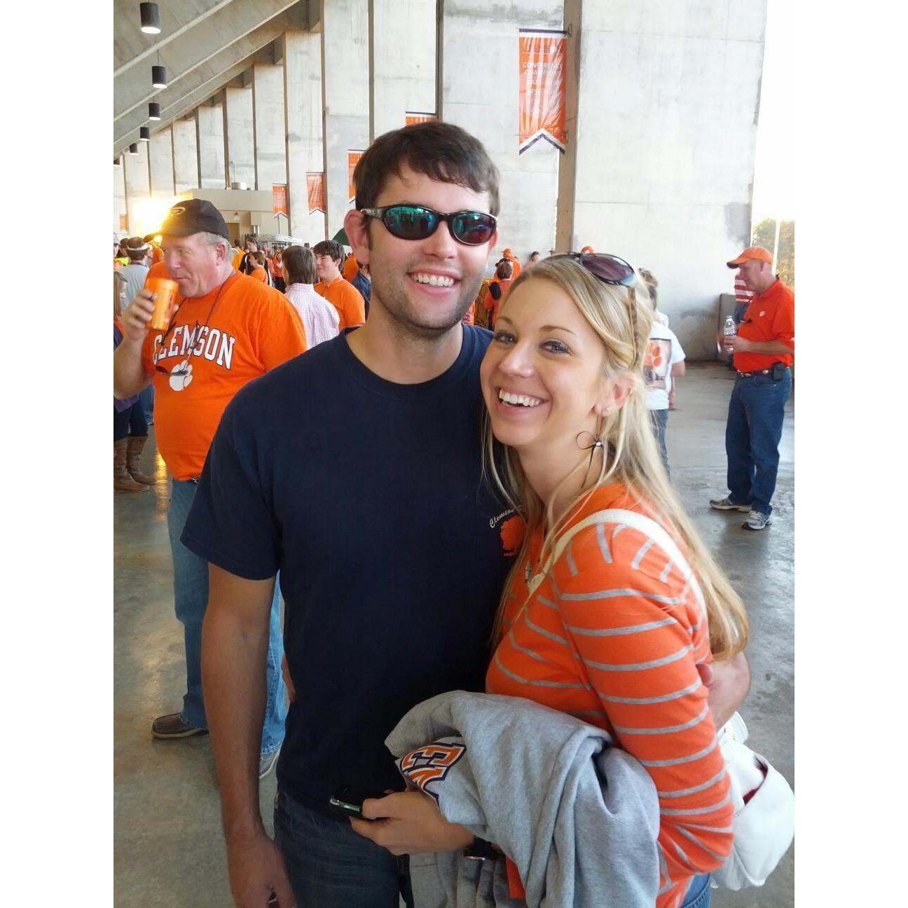 Lauren's first Clemson game.