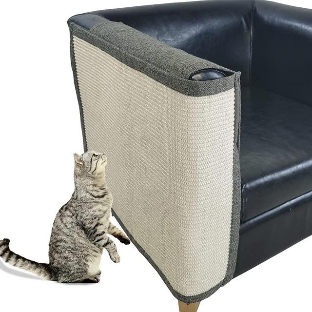 Upgraded Cat Scratch Furniture Couch Protector with Natural Sisal for Protecting Couch Sofa Chair