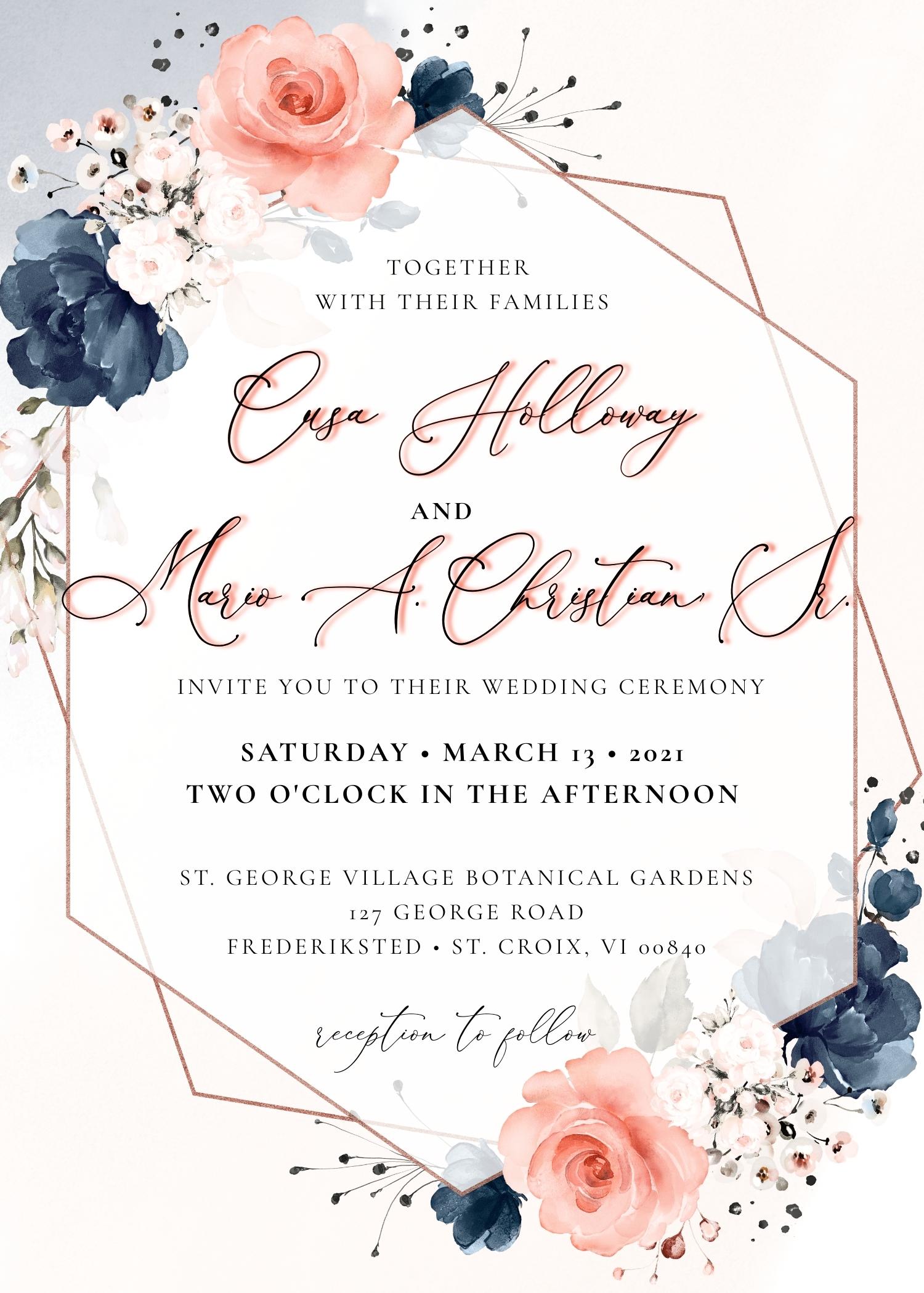 The Wedding Website of Cusa Holloway and Mario Christian Sr.
