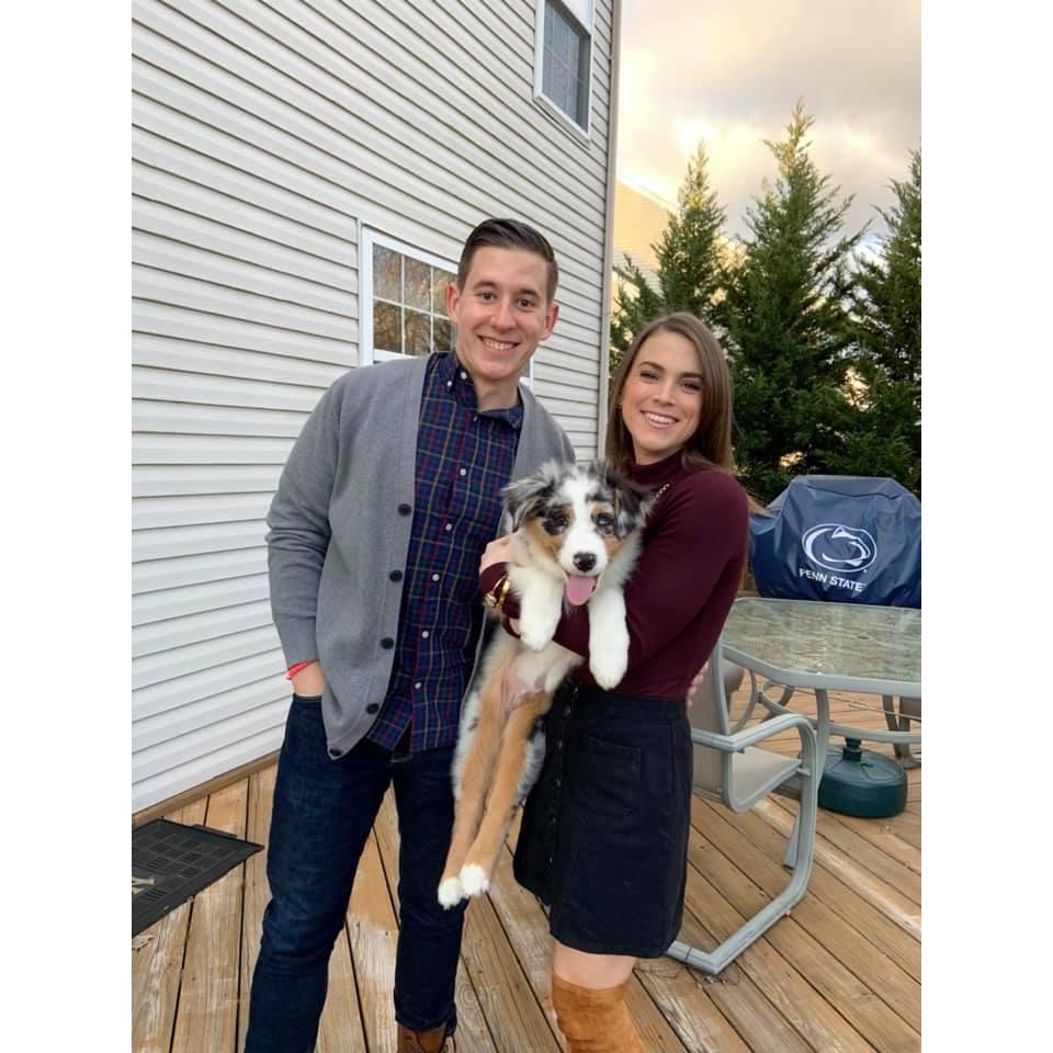 First holiday with our new puppy, Allen!