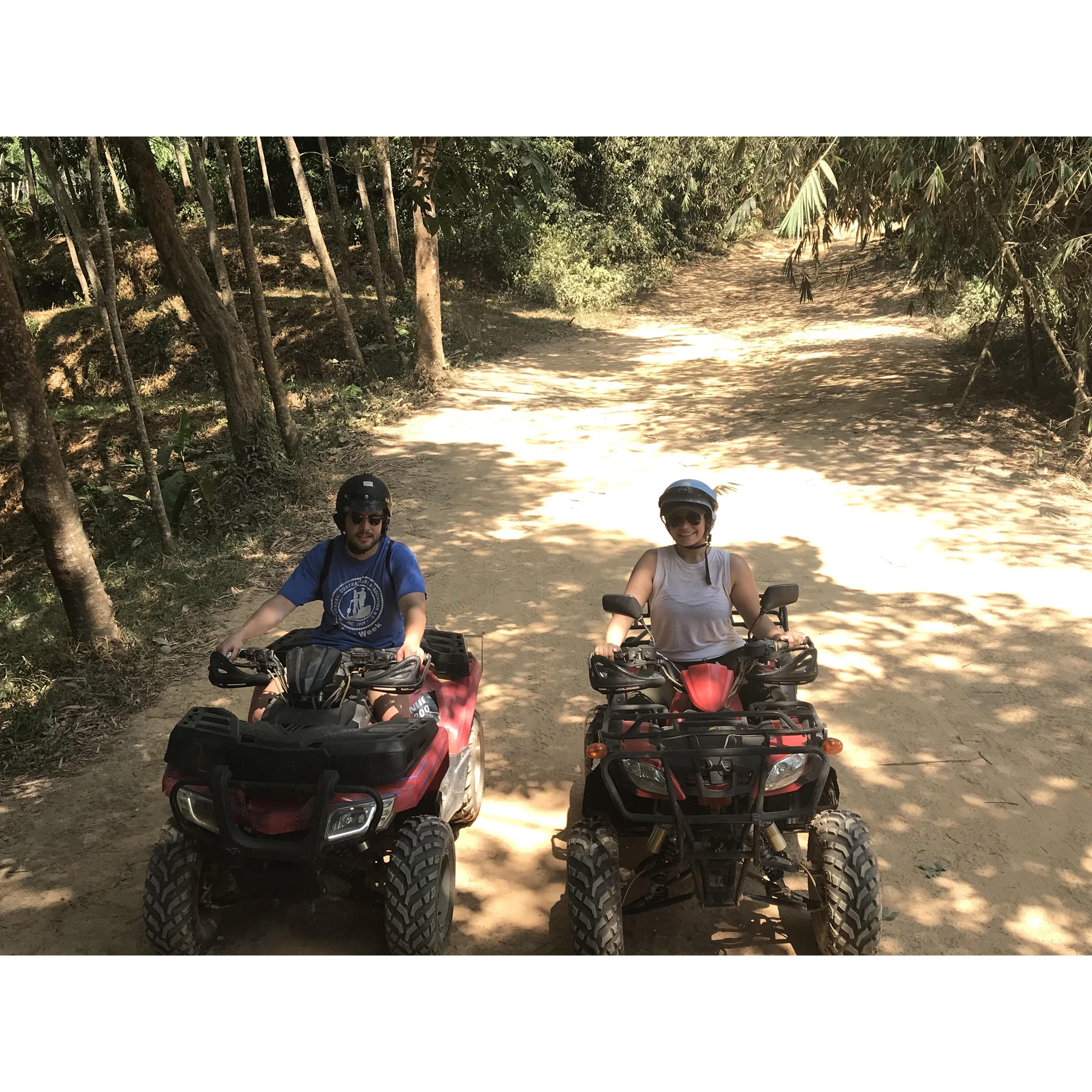 Riding an ATV in Thailand. 
2019.