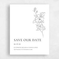 White Wedding Save the Date - Ahlers Portrait