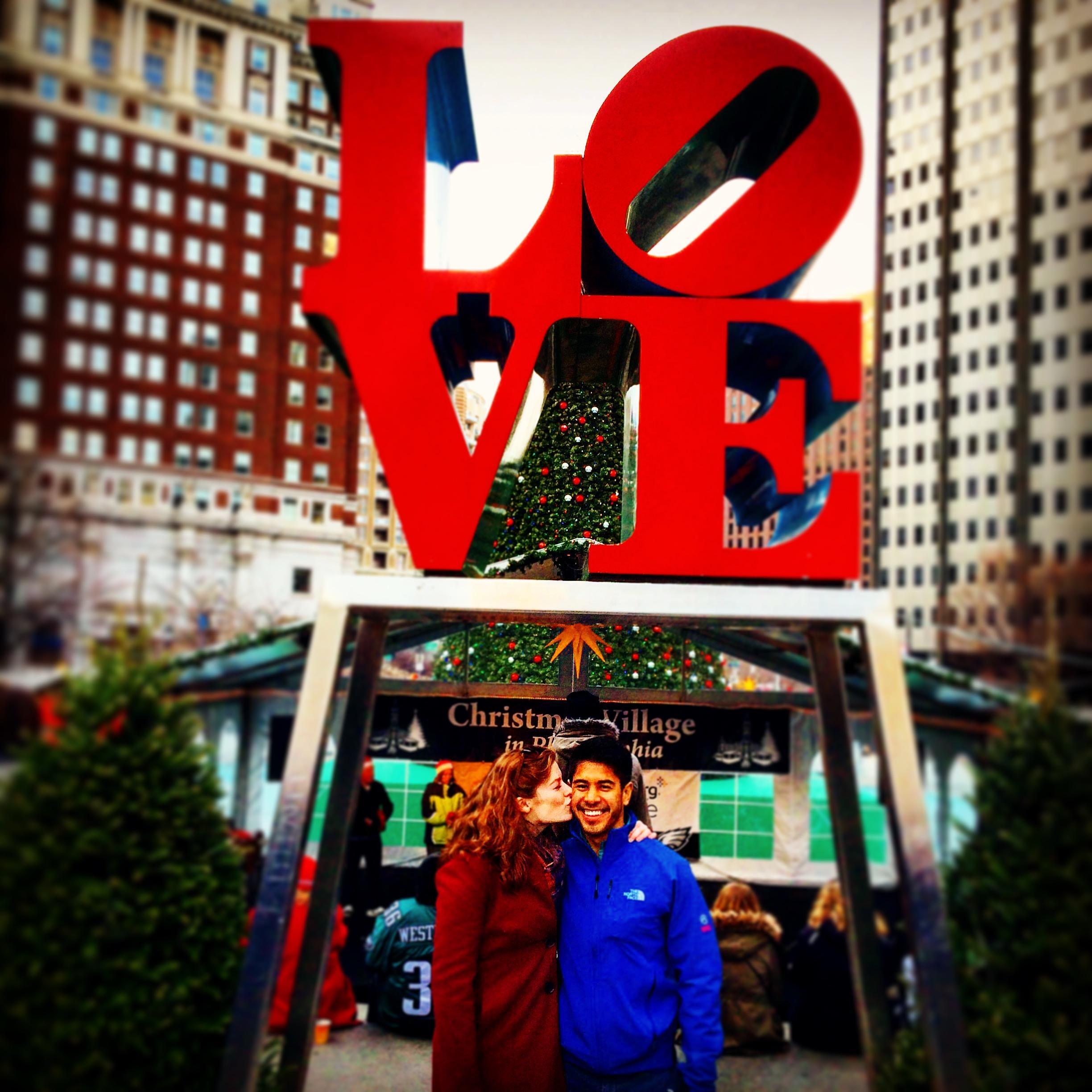 Our first anniversary in Philadelphia! December 2015
