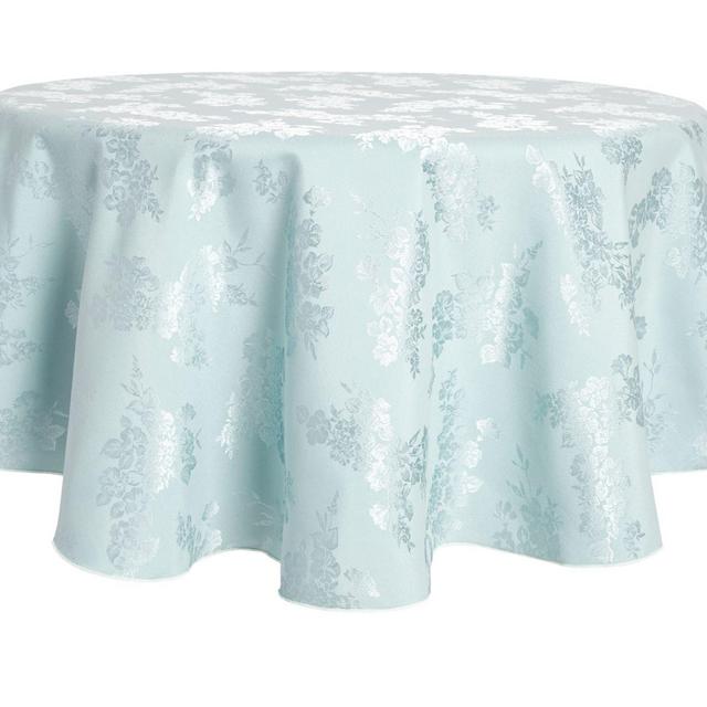 Spring Medley Damask 70-Inch Round Tablecloth in Mist