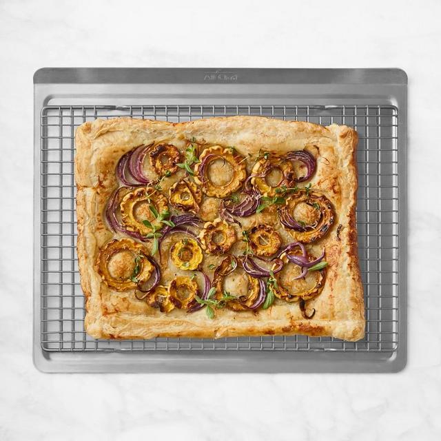 All-Clad d3 Stainless-Steel Cookie Sheet with Cooling Rack