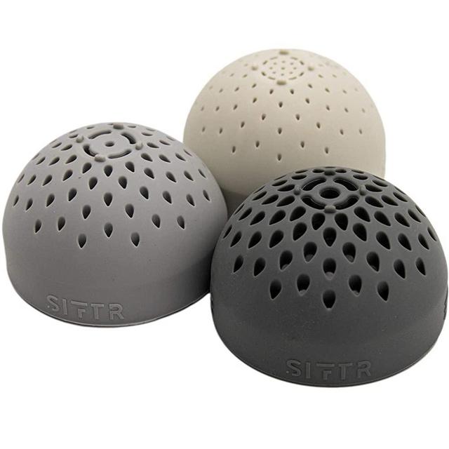 SIFTR 3 x Mono Can Strainer Mini Colander - Small Colanders and Strainers - 3 Piece Silicone Strainer Set - Space Saving Kitchen Gadgets