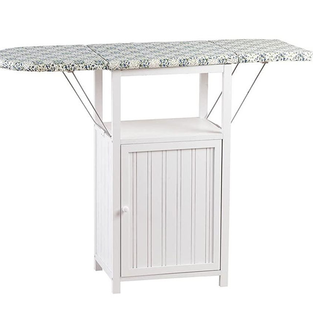 OakRidge Deluxe Ironing Board with Storage Cabinet, White