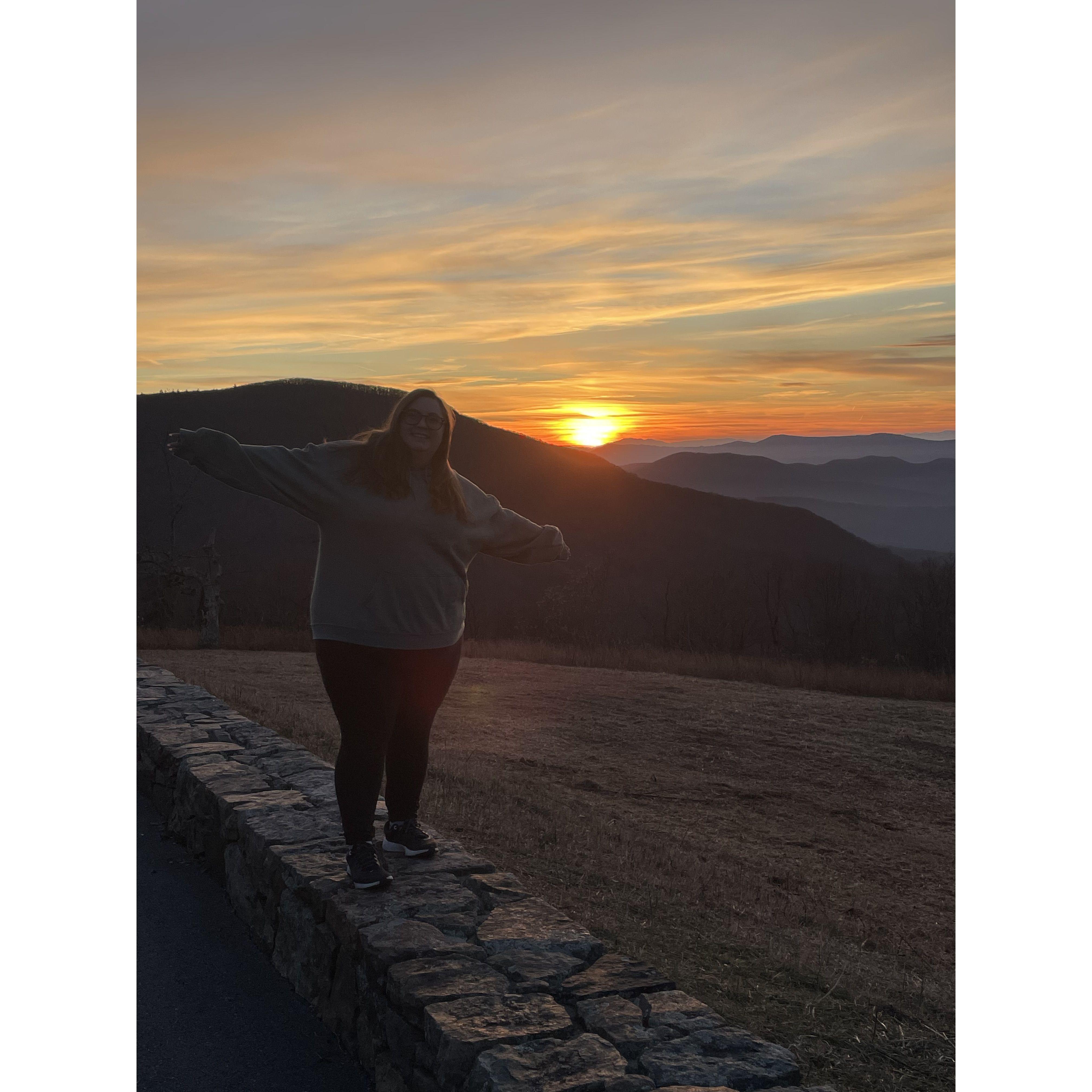 The day before our engagement. Skyline Drive through Shenandoah National Park.