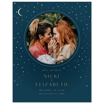 Deepest Teal, Blue Wedding Digital Save the Date - Cosima Photo
