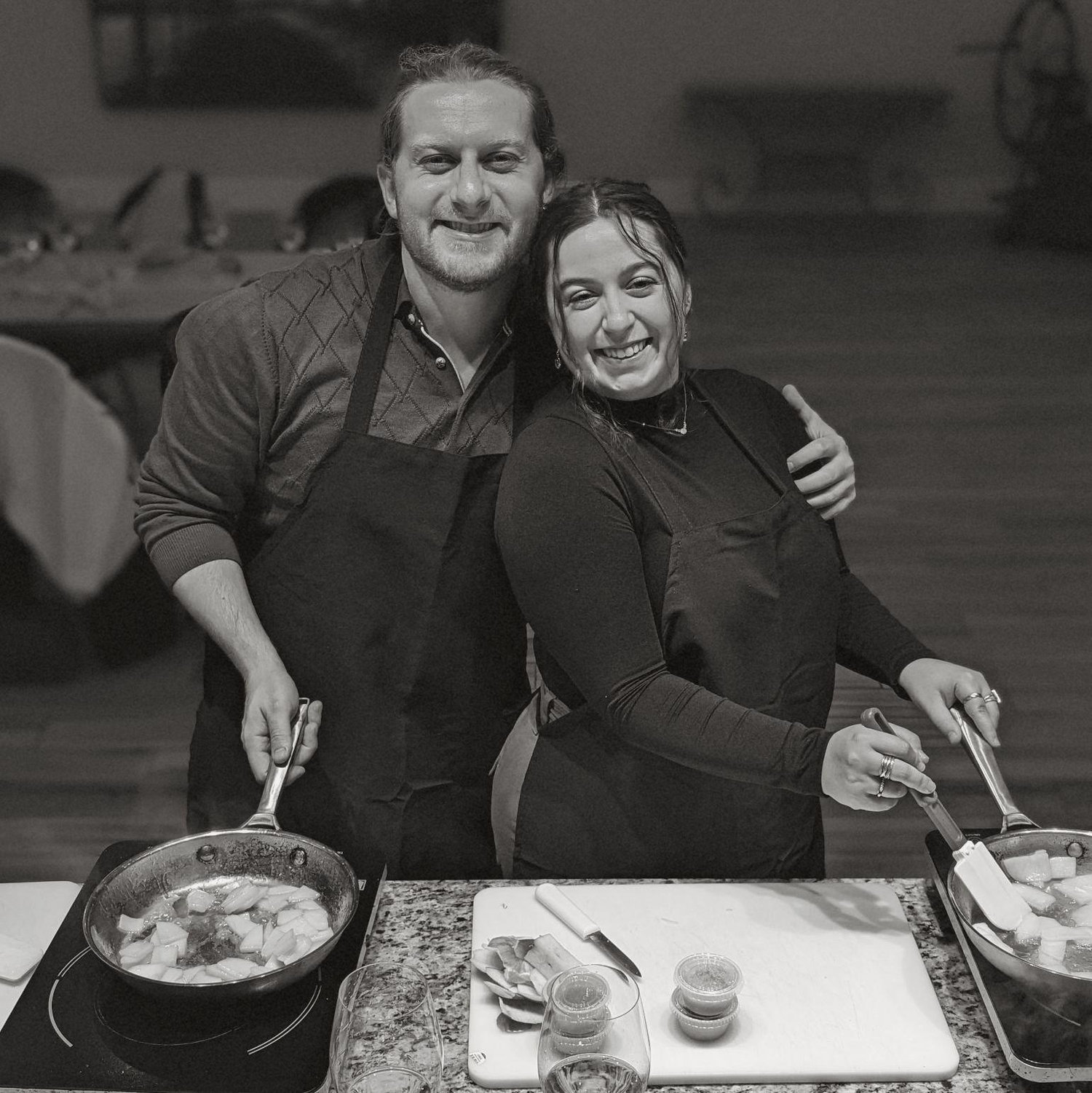 Our 6 month anniversary date at a cooking class