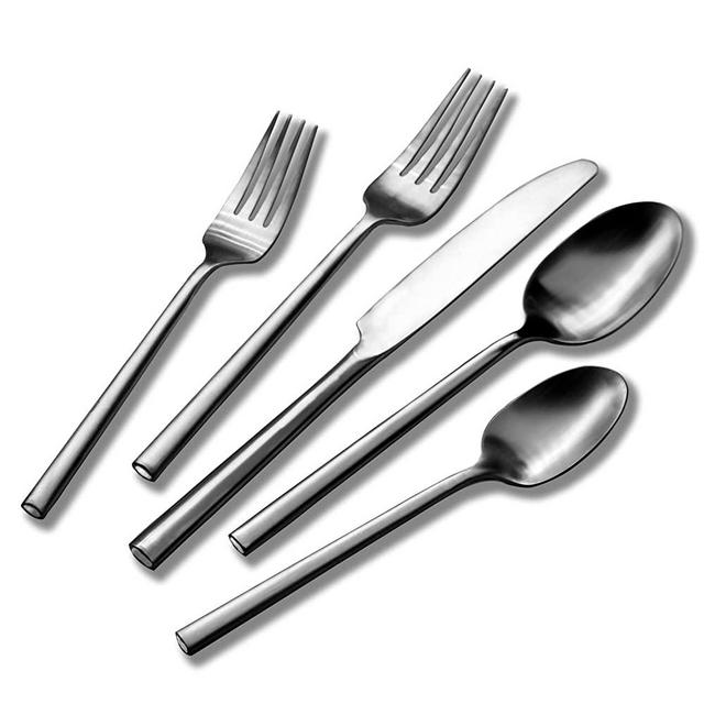 Alata Potter 20-Piece Forged Stainless Steel Flatware Set,Service for 4,Cutlery Set for Home Kitchen Restaurant Hotel,Matte Satin Polished, Dishwasher Safe