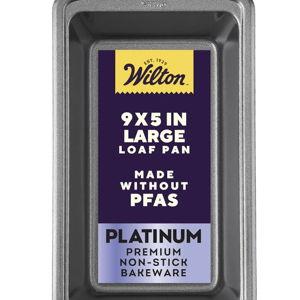 Wilton Platinum Non-Stick 9 x 5 in Loaf Pan, Stainless Steel Bakeware, Made without PFAS, Packaging May Vary