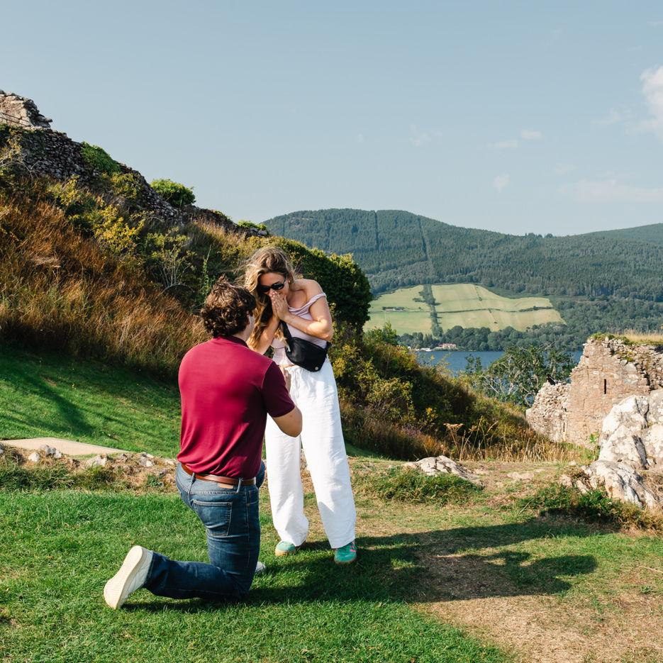 Paul proposing in Scotland!