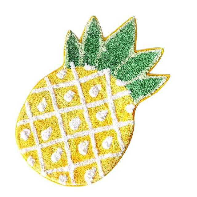 YOUSA Pineapple Door Mat Cartoon Area Rugs Pineapple Welcome Rug (32.6''x19.3''x7.1'')
