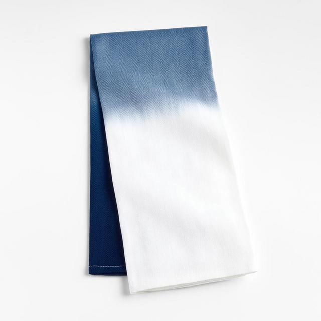Blue Hand Dip-Dyed Dish Towel