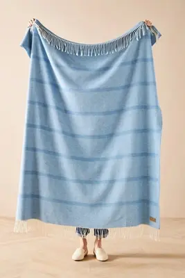 Lands Downunder Montauk Stripe Herringbone Throw