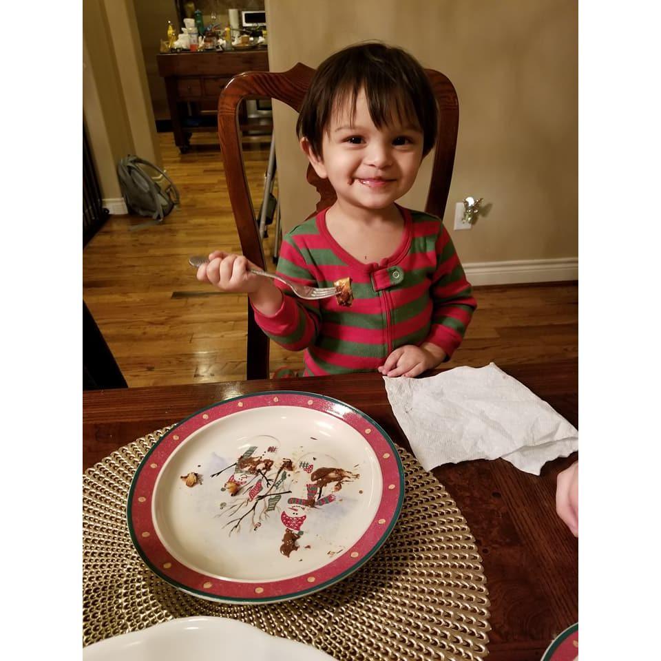 yummy food in Houston after a light snow.