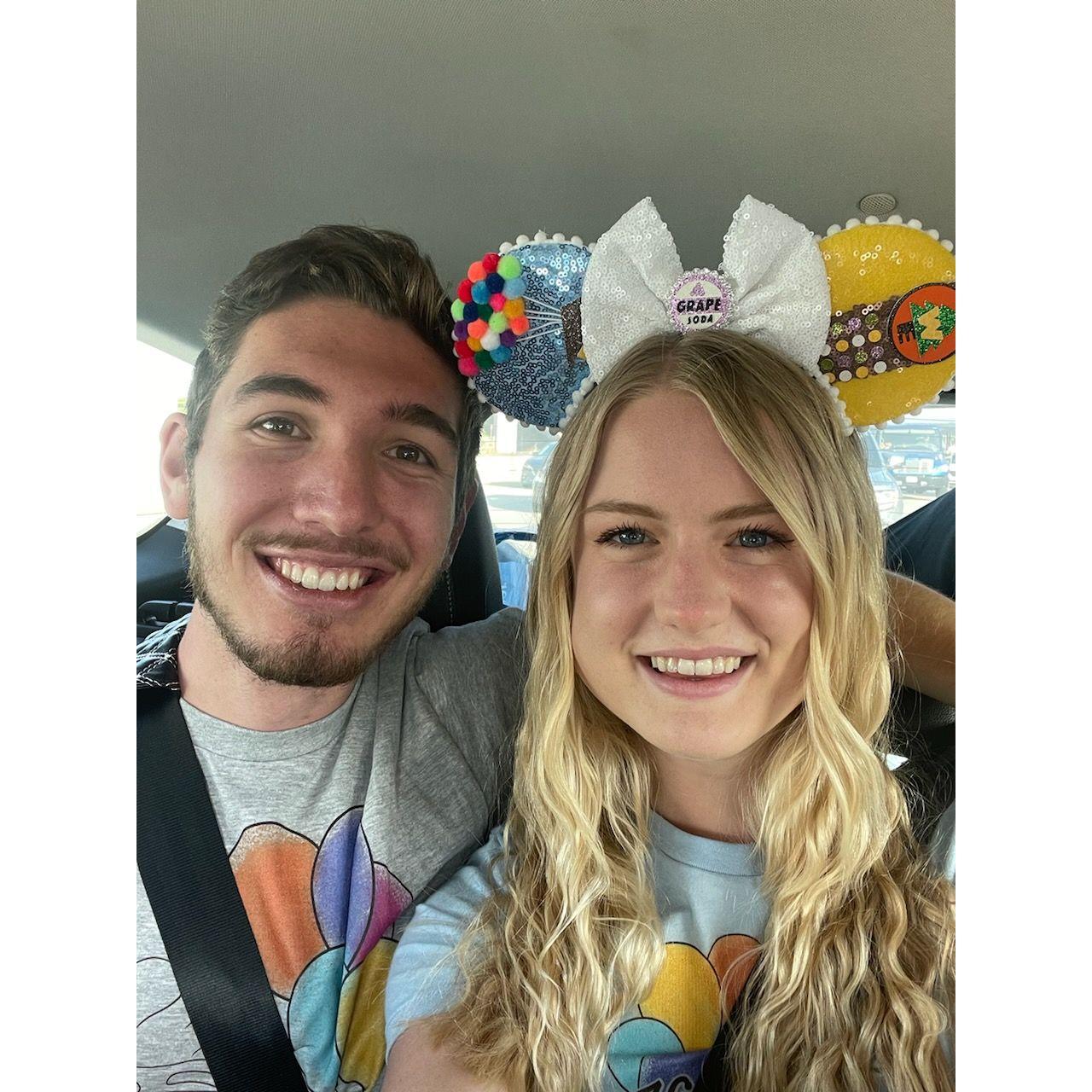 On our way to Disneyland together.