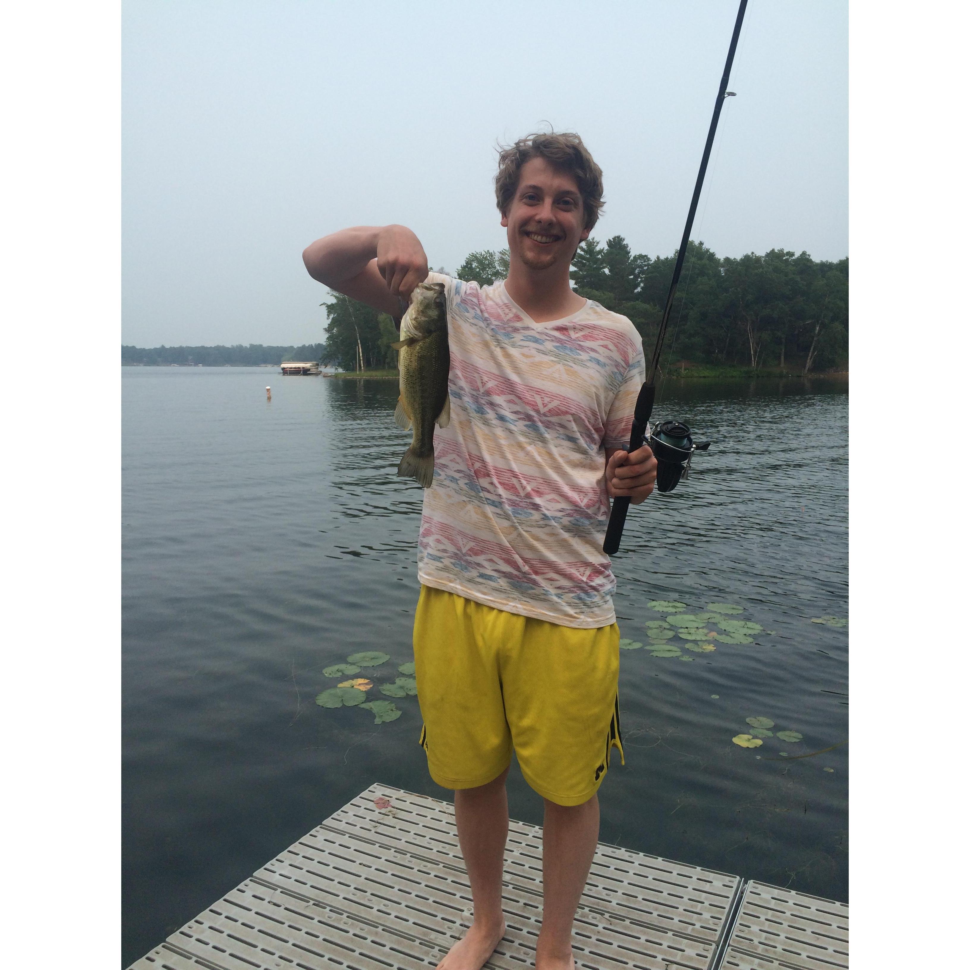 This is the first time I got Dylan to hold up his catch.