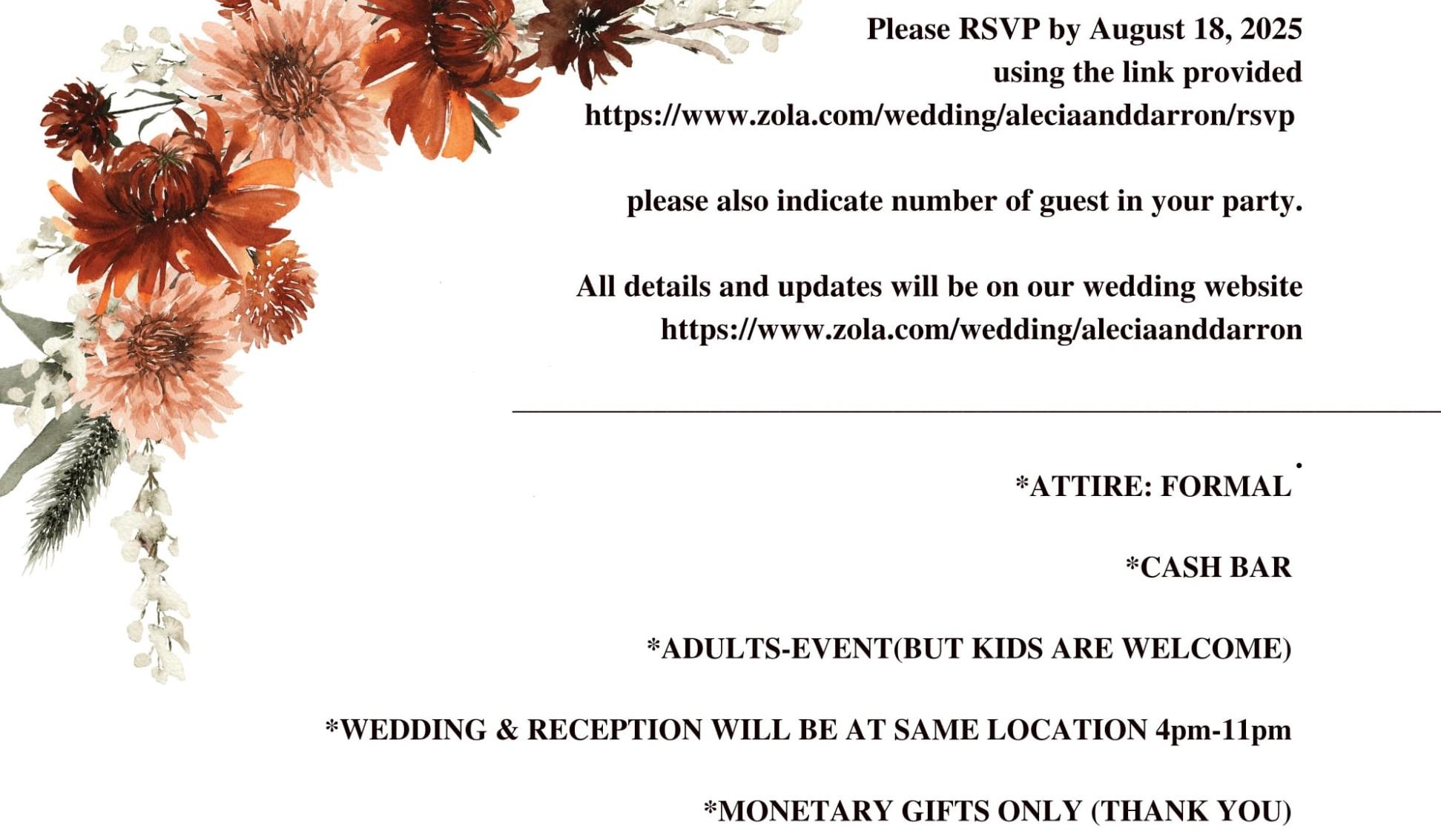 The Wedding Website of Alecia Brown and Darron Hibbert