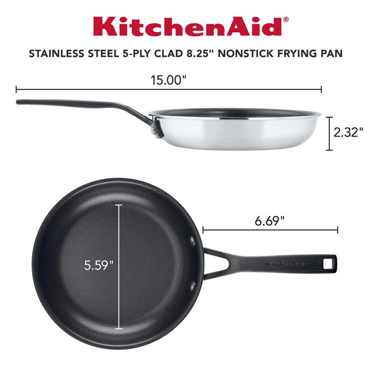 KitchenAid 5-Ply Clad 15-in Stainless Steel Wok