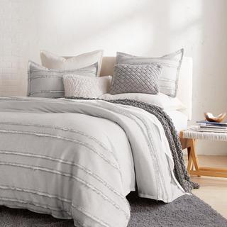 Fringe Stripe 3-Piece Duvet Set