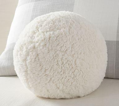 Cozy Sherpa Ball Filled Pillow