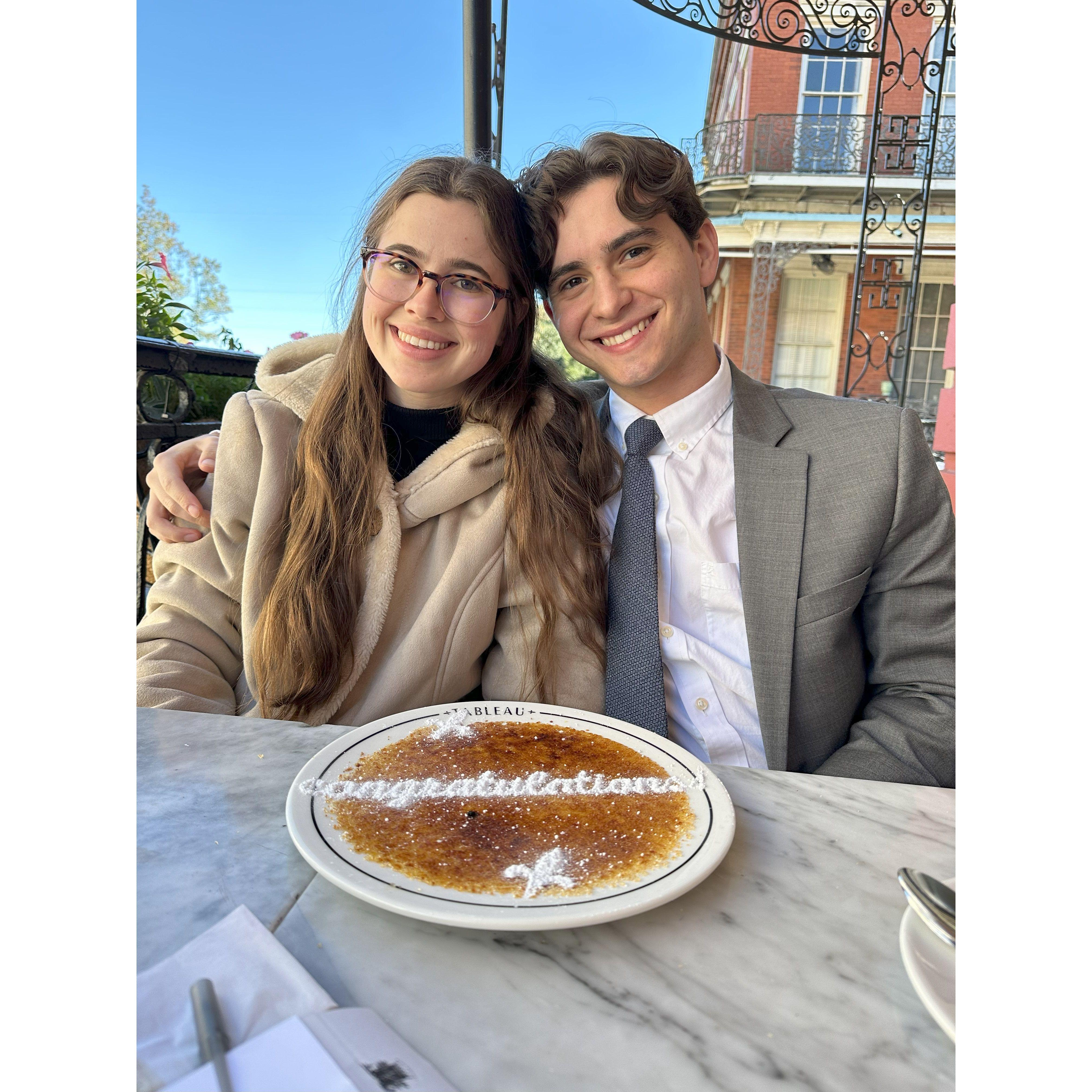 Celebrated our engagement and Fr. Rocha's visit to the Big Easy at Tableau
