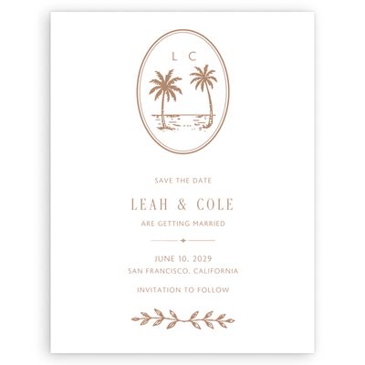 Camel, White Wedding Digital Save the Date - Passage Classic