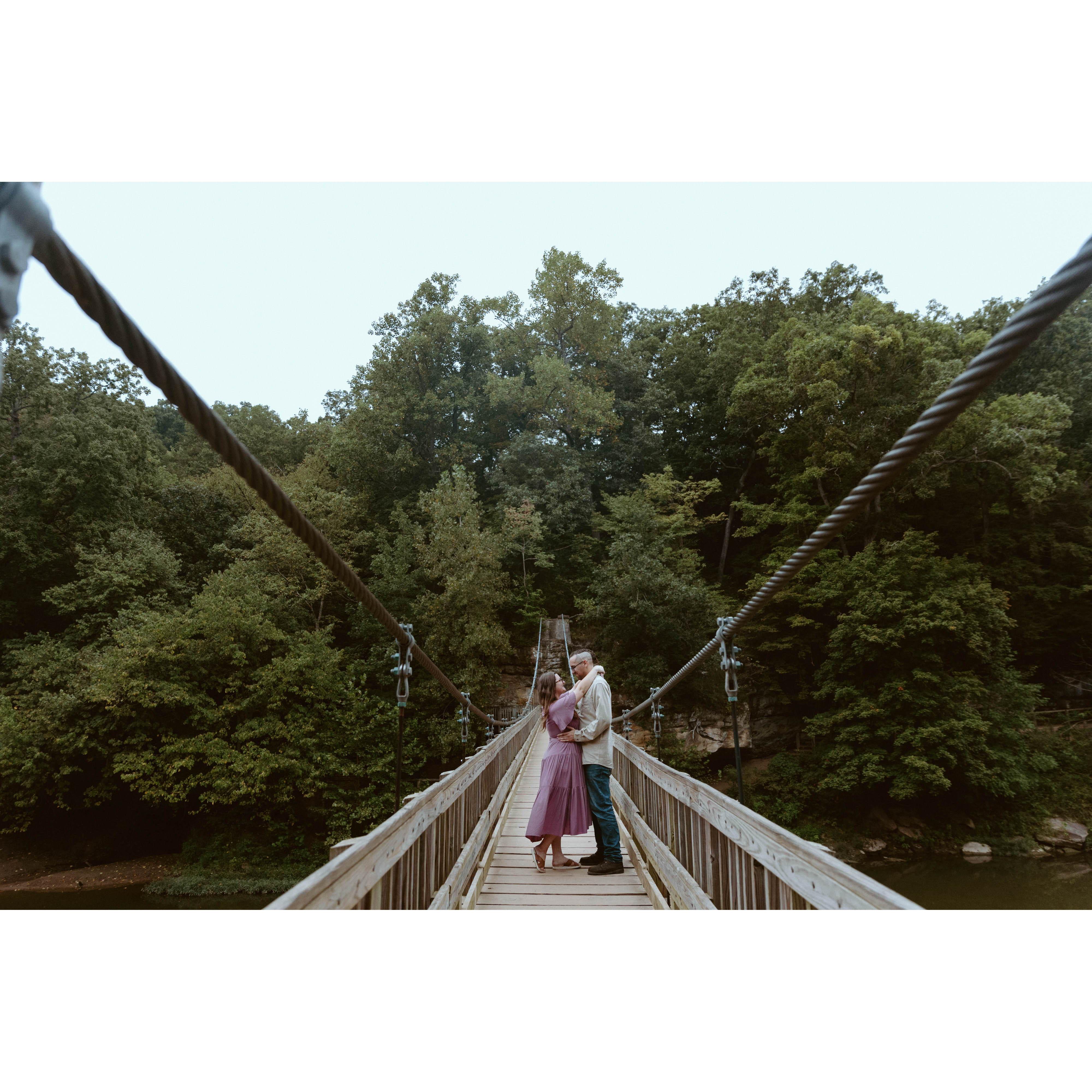 Our engagement photos in Turkey Run State Park were absolutely beautiful thanks to Aliscia Marie Photogrpahy!