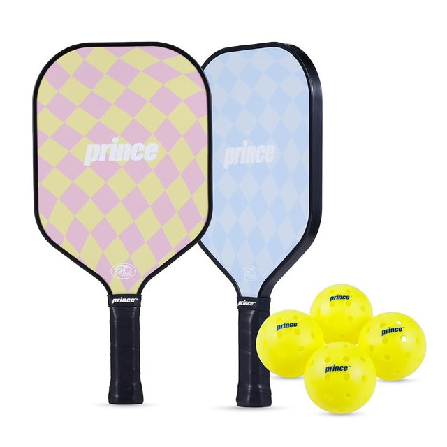 Prince - Pickleball Set for 6 Players with Paddles, Precision Engineered Pickleball Balls with 40 Holes Pattern, Ideal for Sports Enthusiasts