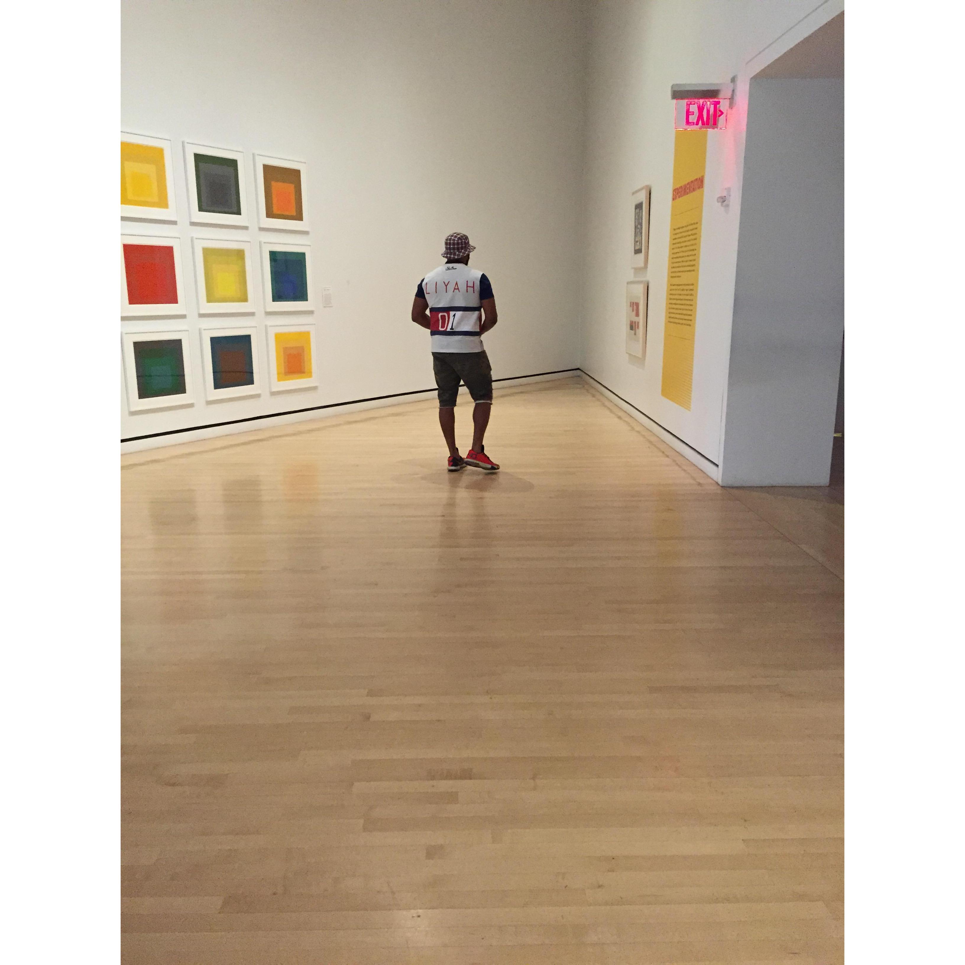 A work of art admiring other works of art on his 22nd birthday